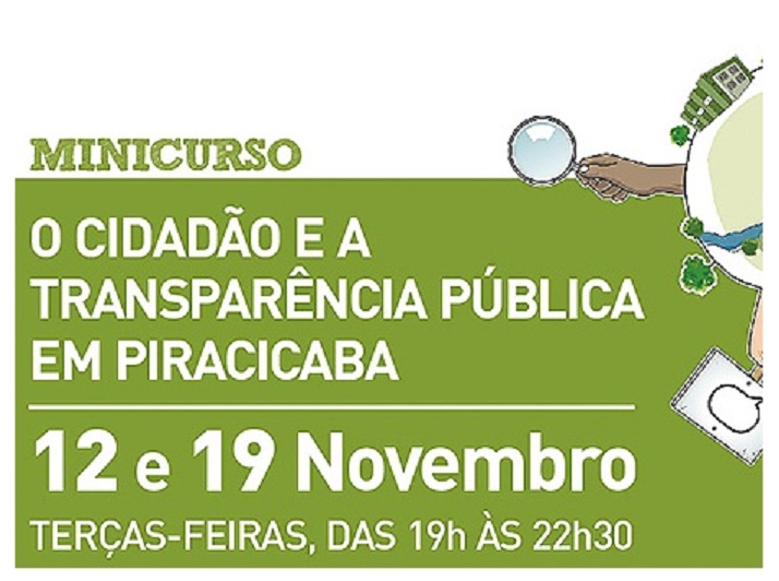 Inscrições abertas para minicurso sobre cidadania e transparência pública